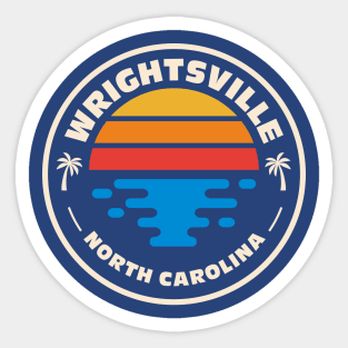 Retro Wrightsville North Carolina Vintage Beach Surf Emblem Sticker